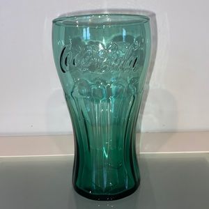 Vintage Genuine Coca Cola Teal Glass Drinkware